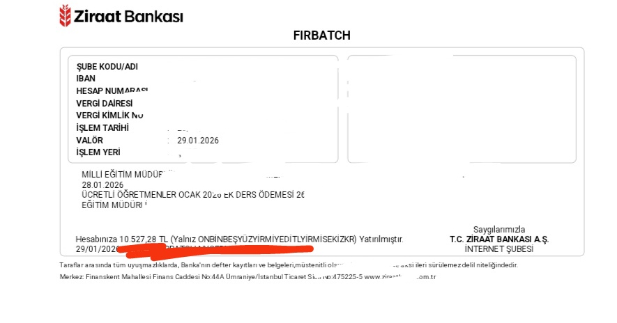 Ocak ayı Ücretli öğretmen MAAŞIM ektedir.
Aralıkta yağan karın kesintisini ocakta fazlasıyla almışlar zamlı ek ders ücretinden

Geriye kalan 🇹🇷 10.527 TL 🇹🇷

Tuttuğum nöbet ücreti ödenmiyor. 
SGK eksik...

Siz olsanız hakkınızı helal eder miydiniz sayın bakanım <a href="/Yusuf__Tekin/">Yusuf Tekin</a>   ?