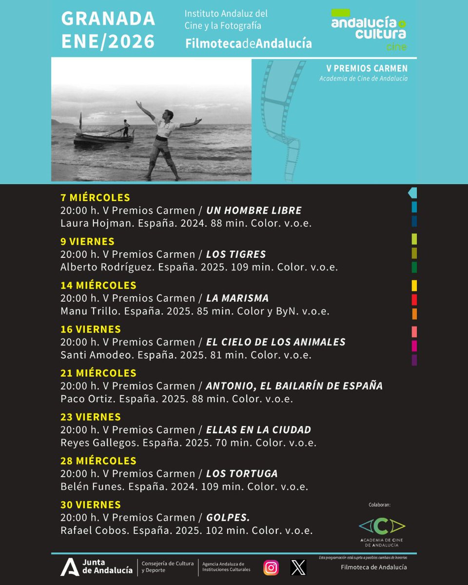 Academia de Cine de Andalucía I Premios Carmen tweet media