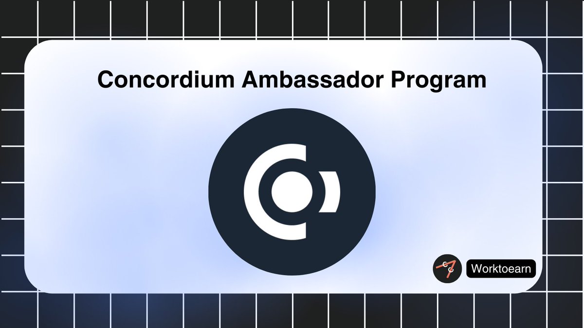 worktoearn_en's tweet image. Concordium Ambassador Program

✨ Rewards:
- Level 2 Ambassadors: earn up to 1,500 USD per quarter
- Level 1 Ambassadors: unpaid

You’ll be:
- Contributing to social growth and brand awareness
- Growing our Discord and Telegram communities into safe, supportive spaces
- Creating…
