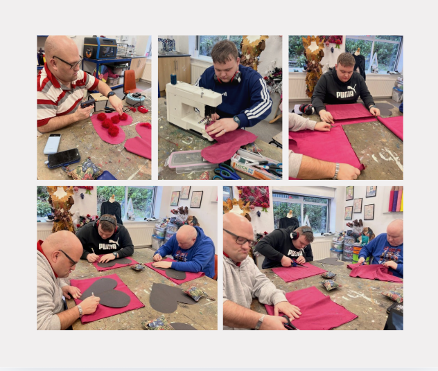 stepscic's tweet photo. Valentine’s creativity in action! Handmade cushions, heart shapes, sewing, and textured details. Everyone got involved and the results look fantastic! https://t.co/RXvkPOsagN