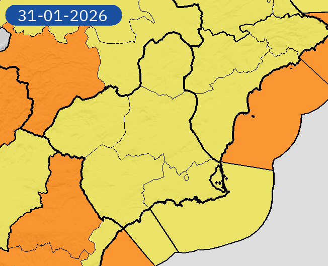 29/01 11:37 AVISOS PASADO MAÑANA | Región de Murcia: vientos y costeros. Nivel máximo de aviso: amarillo.
Actualizaciones en aemet.es/es/eltiempo/pr…