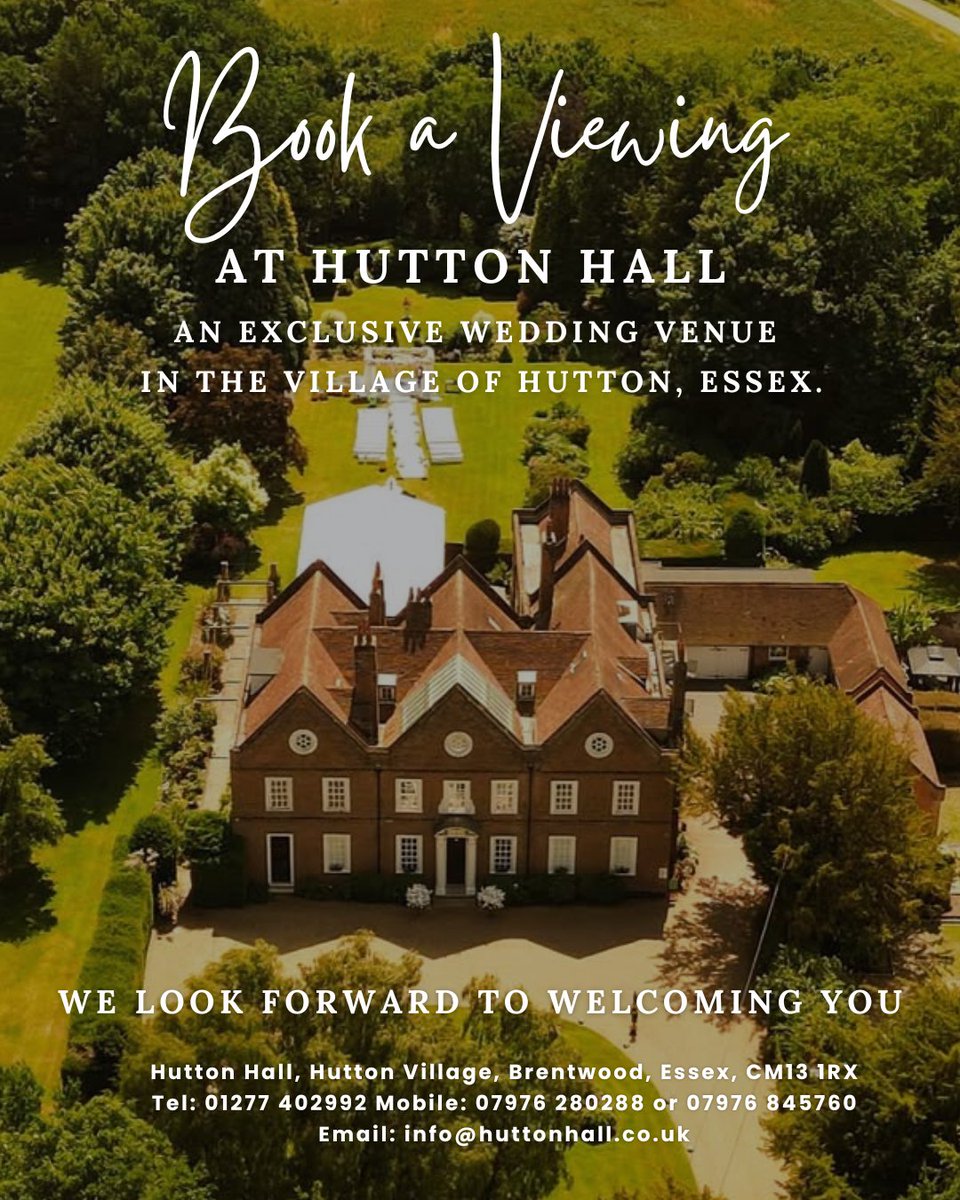 Looking for your dream wedding venue? 💍✨
Hutton Hall, Brentwood 🤍
Exclusive-use, stunning gardens &amp; elegant interiors.
Book your private viewing today!
#EssexWeddings #WeddingVenue