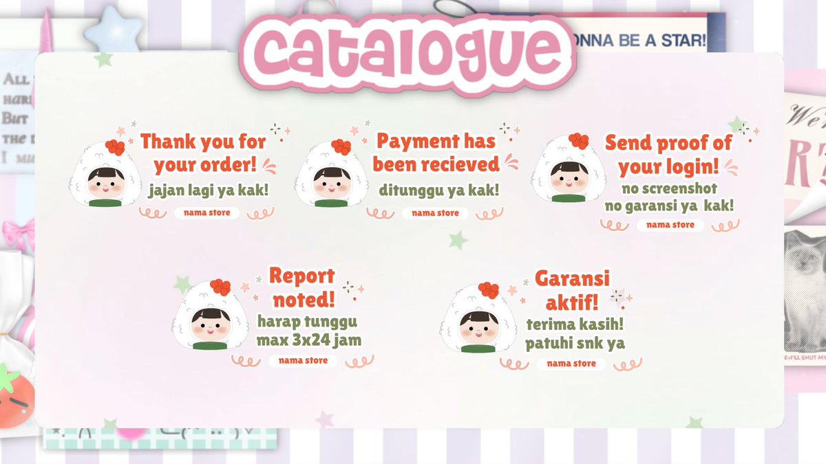 jogqet's tweet image. help rt? thankyou so much ☁️🎀

hai timan timun👋🏻 boleh bantuk ospekin sticker pack whatsapp/wa ini? kebetulan baru banget bikin dan butuh saran :3 kalo ada kesamaan boleh banget tegur aku di dm yaa! 

💰: 15K/pack (free retext no recolor)
🔖: #zonauang #zonajajan