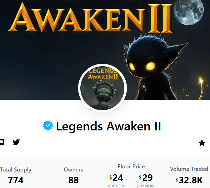 🚨🚨🚨 BIG SALE on AWAKEN II NFTs 🚨🚨🚨

🔥ARE YOU READY TO START YOUR ADVENTURE ?
🔥 ARE YOU READY TO BECOME A LEGEND !!!!!

Find them on Crypto.com NFT 
crypto.com/nft/collection…
Also EBISUSBAY :app.ebisusbay.com/collection/cro…
Join the discord and Battle in 2 different