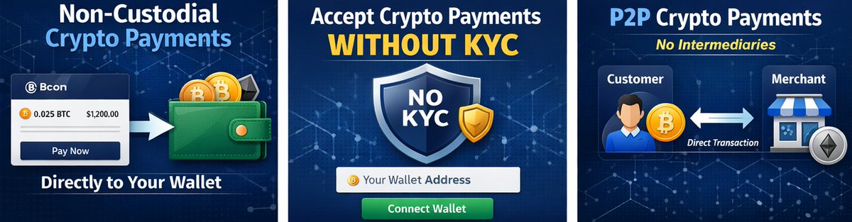 bcon_global's tweet photo. 💡Want to accept crypto on your website?
BconGlobal makes it easy! Just add your wallet, and we’ll track the payments for you.
⚡ 0 intermediaries, 100% control!
#Crypto #Ecommerce #Blockchain #Payments 
👉Learn more: https://t.co/WJChmUTVUx https://t.co/z7NZLG1wj0