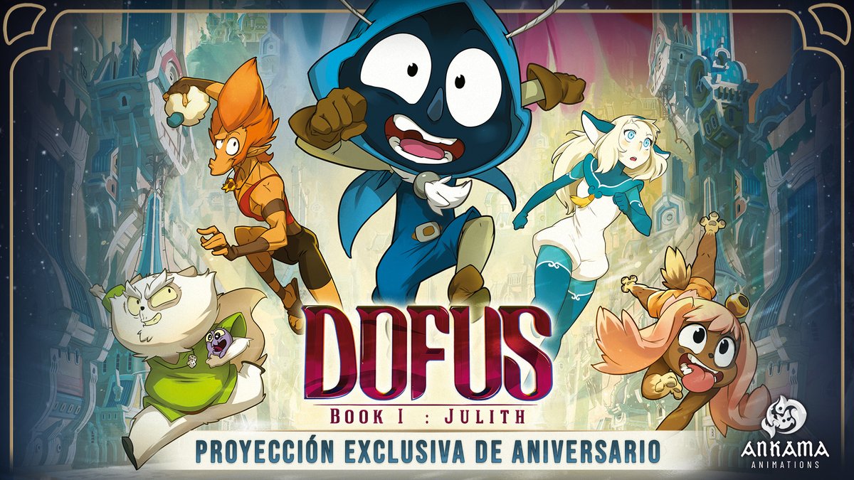 WAKFU_ES's tweet image. 🍿 Vayan preparando las palomitas, los dulces, las pelotas del Jalabol… y quizá también los pañuelos.

El viernes 6 de febrero nos reunimos para celebrar el 10.º aniversario de #DOFUS – Libro I: Julith, ¡con una watch party imperdible en #YouTube!

👉 wakfu.com/es/mmorpg/actu…
