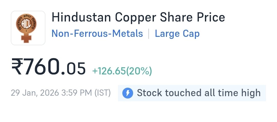 Yuvraj_77's tweet image. HINDUSTAN COPPER (#HINDCOPPER)  
2007 Crash → 2026 #Multibagger  
Full Cycle | Full Data | Full Analysis 🧵

━━━━━━━━━━━━━━━━━━━━
1️⃣ WHY HINDUSTAN COPPER IS UNIQUE

→ Govt of India PSU under Ministry of Mines
→ India’s ONLY vertically integrated copper