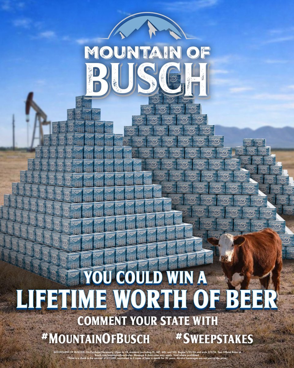BuschBeer's tweet image. YEEHAW, TEXAS! 🤠​

Lots of love from the Lone Star State! Where should the Mountain head to now? Comment your state and #MountainOfBusch #Sweepstakes and you could win a LIFETIME WORTH OF BEER!