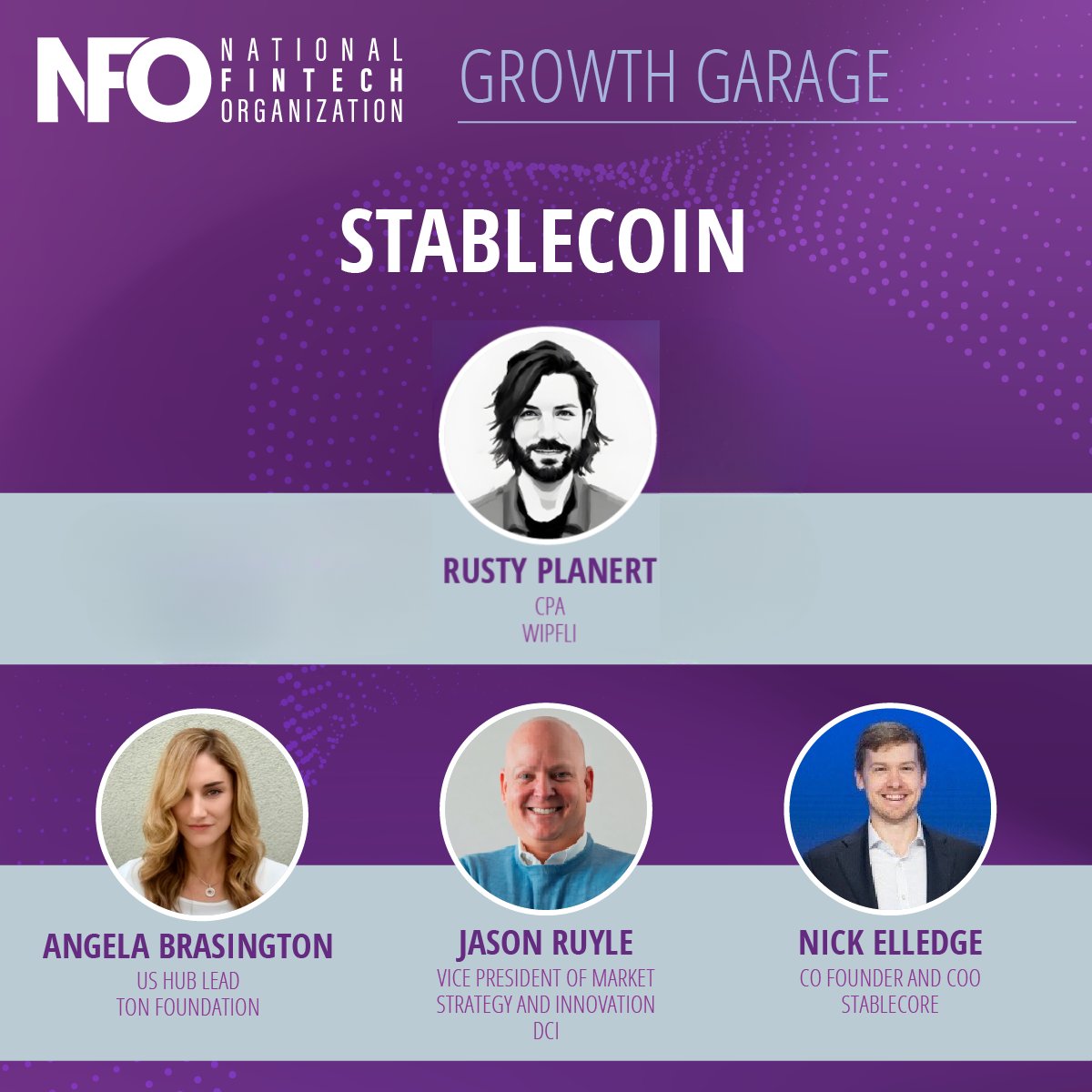 Our January Growth Garage webinar recording is now available on-demand.
 
Thank you to Rusty Planert, Angela Brasington, Jason Ruyle, and Nick Elledge for an insightful conversation on the future of stablecoins. 
 
Watch the recording here: hubs.ly/Q040Tjk90