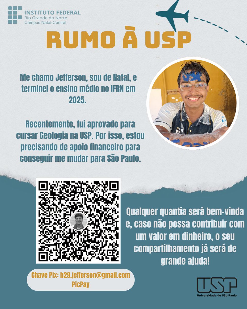 Je_eeff's tweet image. Oi gente vamo todo mundo me ajudar fazendo um mutirão 
Link dessa postagem: instagram.com/p/DUGJ45tDimJ/…

Enem | USP | Geologia | Sisu | Aprovado