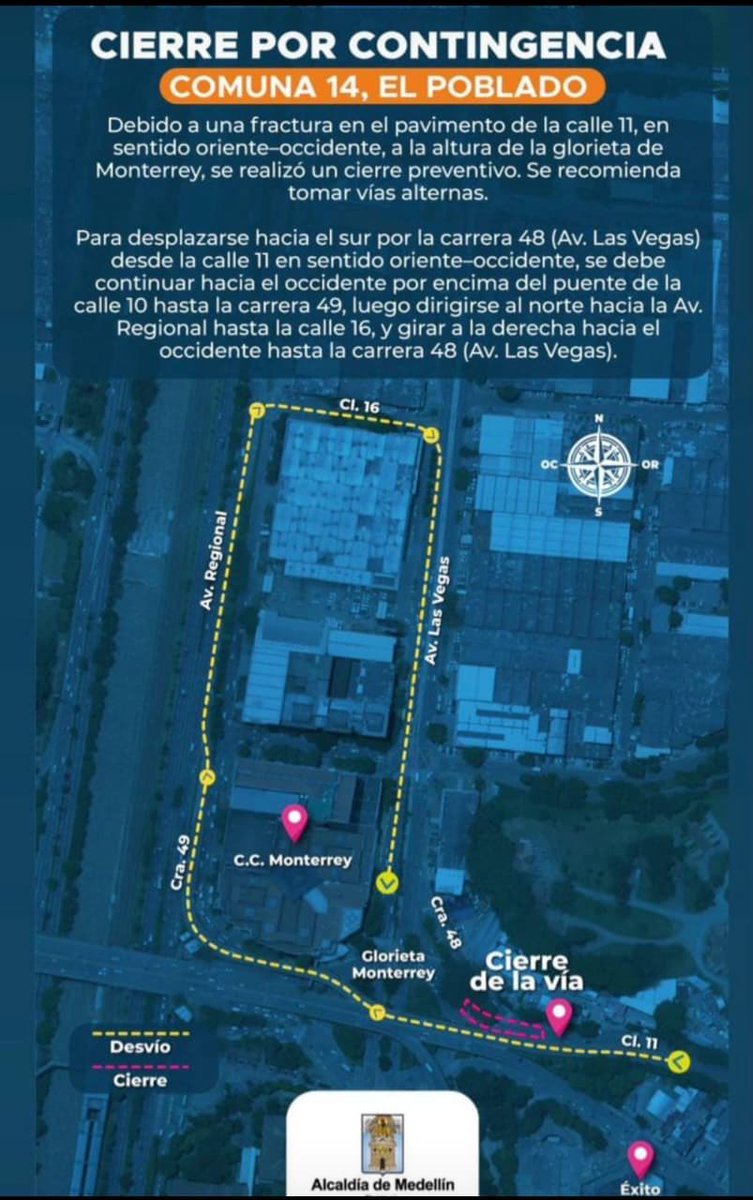 Información de servicio en Medellín.