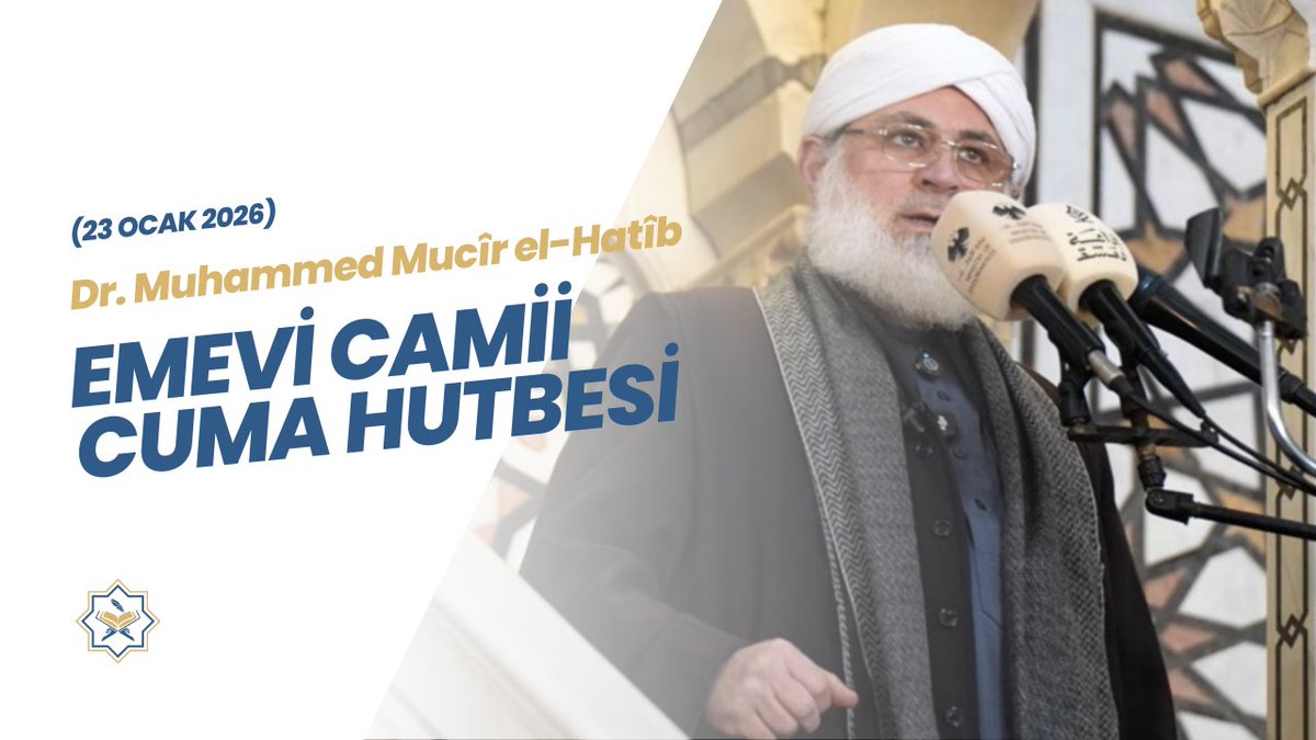 kevseriyye's tweet photo. Üstünlük Ancak Takvadadır: İslam Kardeşliği ve Zalimlerin Sonu - Dr. Muhammed Mucîr el-Hatib (Emevî Camii Hutbesi) 

Başkanımız Dr. Muhammed Mucîr el-Hatib'in her kelimesi ruhlara derin bir iz bırakan hikmetle bezenmiş hutbesi, manevi huzurla Emevî Camii'nin heybetli minberinde yankılandı. 
Şam-ı Şerif'in kalbinden yükselen bu gür seda, bizlere İslam'ın o değişmez evrensel ilkesini bir kez daha hatırlatıyor: "Allah katında en değerli olanınız, O’na karşı gelmekten en çok sakınanınızdır." (Hucurat, 13)
Hocamız Dr. Muhammed Mucîr el-Hatib, bu tarihi hutbesinde İslam ümmetinin yaşadığı asırlık fitnelere, ırkçılık ve milliyetçilik hastalığının açtığı yaralara değinerek; Türk'ü, Kürt'ü ve Arab'ı ile tüm Müslümanları "İslam Kardeşliği" sancağı altında yeniden birleşmeye davet ediyor. Tarihin şahitliğinde, Selahaddin-i Eyyubi'den Nureddin Zengi'ye, Sultan Abdülhamid'den günümüze kadar bu coğrafyanın harcının İslam olduğunu vurguluyor.
Hakikatin gür sesiyle kalpleri titreten, zalime korku, mazluma umut veren bu muazzam hutbeyi istifadenize sunuyoruz.
🔗 https://t.co/pYfCR97IKM
📍 Emevî Camii, Şam - 23 Ocak 2026