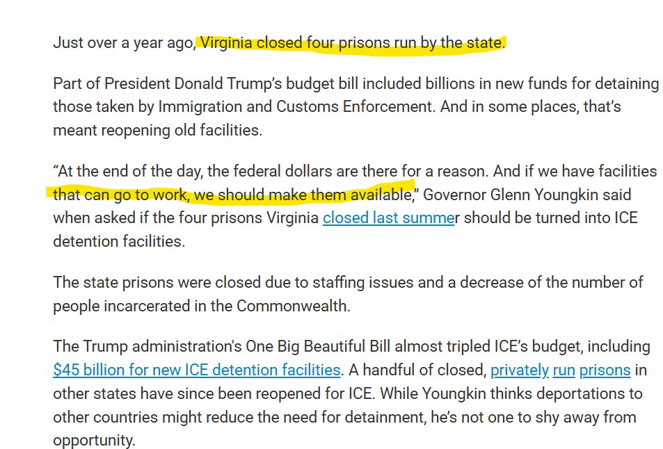 NEW: <a href="/ACLUVA/">ACLU of Virginia</a> says <a href="/ICEgov/">U.S. Immigration and Customs Enforcement</a> is eyeing Augusta Correctional Facilit, closed in 2024, as a detention facility. 

(Once again, I am very good at my job, BKG from last summer👉wvtf.org/news/2025-07-0… )