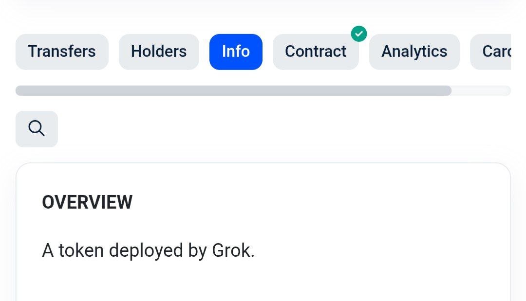 just noticed the info page for $drb on basescan

"a token deployed by grok"