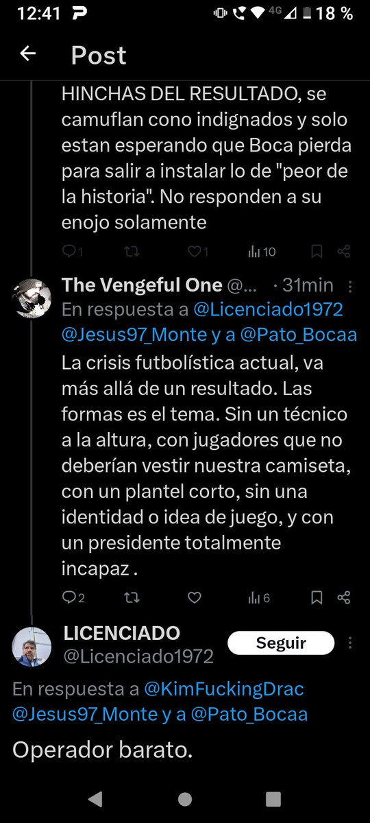 Aparte de lame culo, es antiboca y cagón. Ni me dejó terminar de leer la respuesta que me bloqueó. A esta basura hay que sacar del club. Todo justifican con tal de adorar a su ídolo de turno. Esta gente no es hincha de Boca.