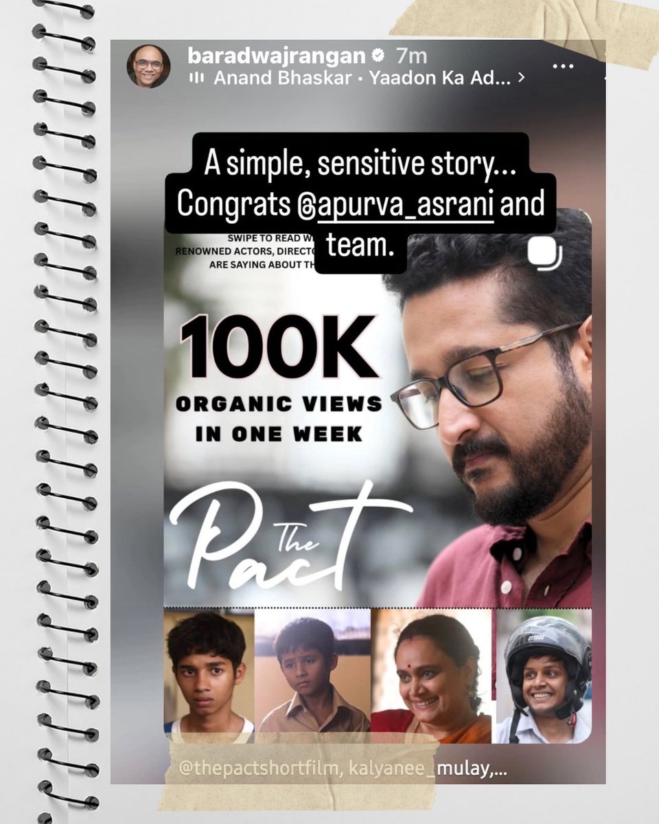 Apurvasrani's tweet image. So chuffed that film critic Baradwaj Rangan watched #ThePact &amp;amp; gave it a shoutout. @baradwajrangan ✊
#talktohim @LakshmiRIyer