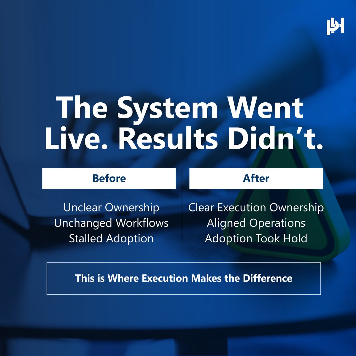 A system launches successfully but performance doesn’t improve. Not because the technology failed but because execution wasn’t owned after go-live. When execution ownership and operational alignment were introduced, results followed. This is where execution makes the difference.