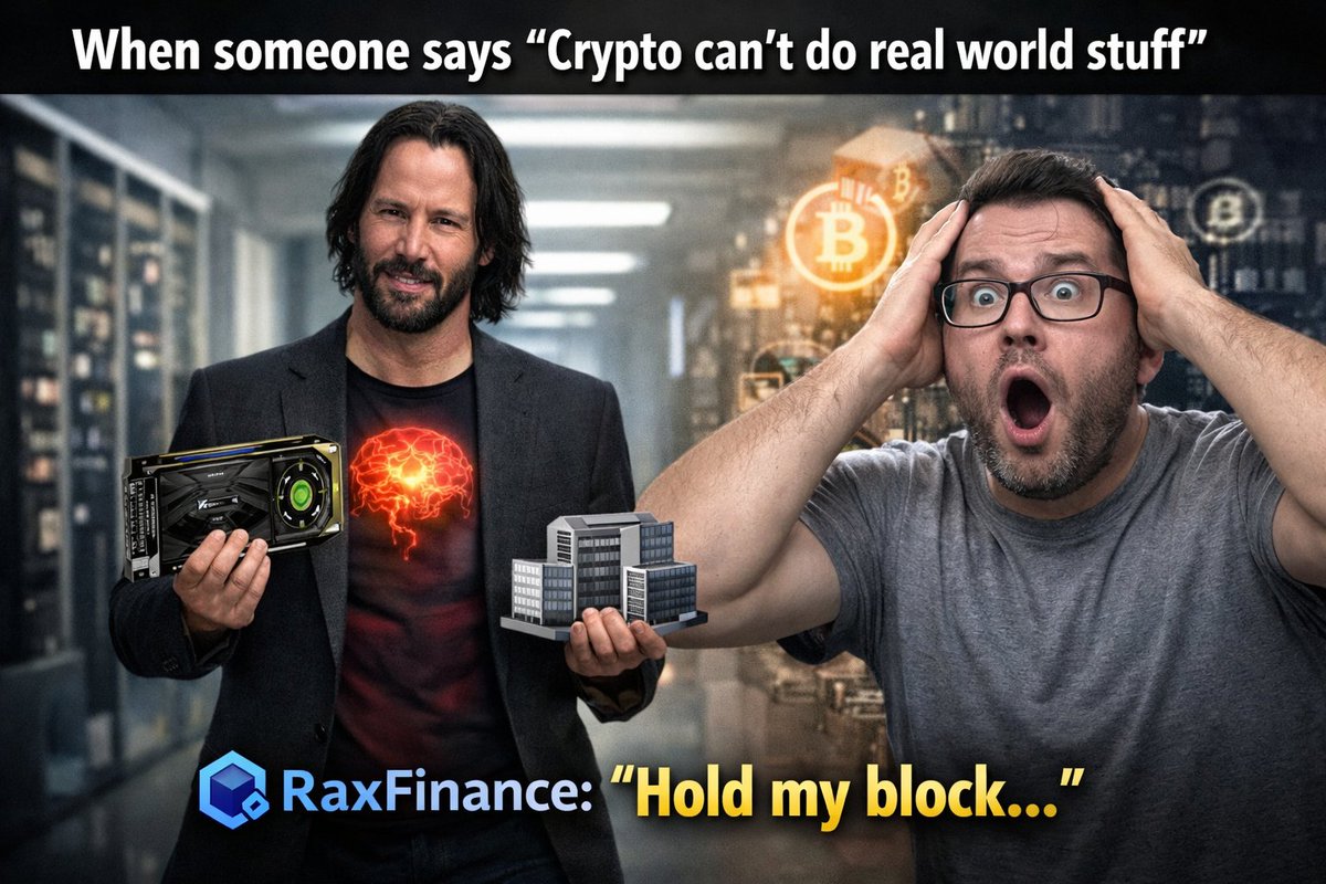 ApurbaKR3's tweet image. When someone says “crypto can’t do real world stuff”
@RaxFinance walking in with tokenized GPUs and data centers
“Hold my block…”