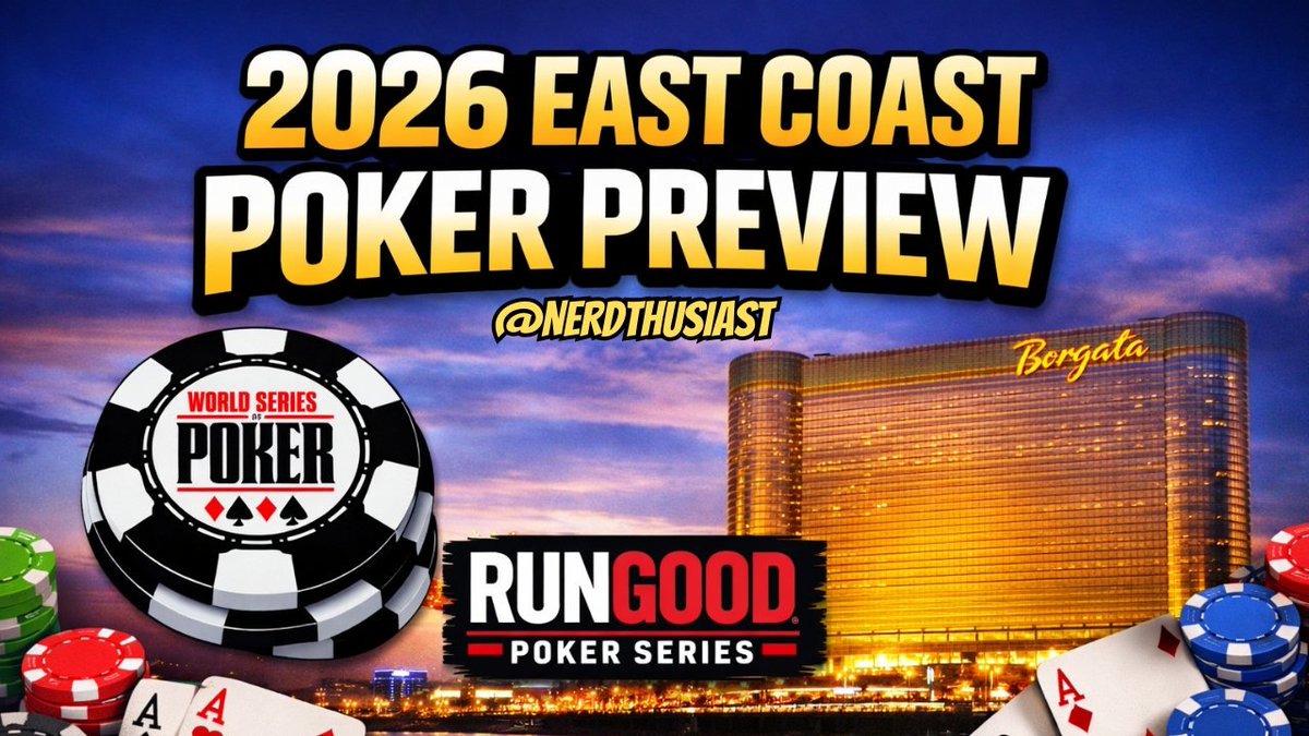 nerdthusiast's tweet photo. NEW POKER PODCAST EPISODE
East Coast Poker 2026 Preview
WSOP Circuit, Borgata Open, & Run Good Events: Merch and Sopranos Book
https://t.co/Xk684Rypwy
#pokerpodcast #nerdthusiast #wsopcircuit #borgataopen #thesopranos https://t.co/ad8k42H2jT