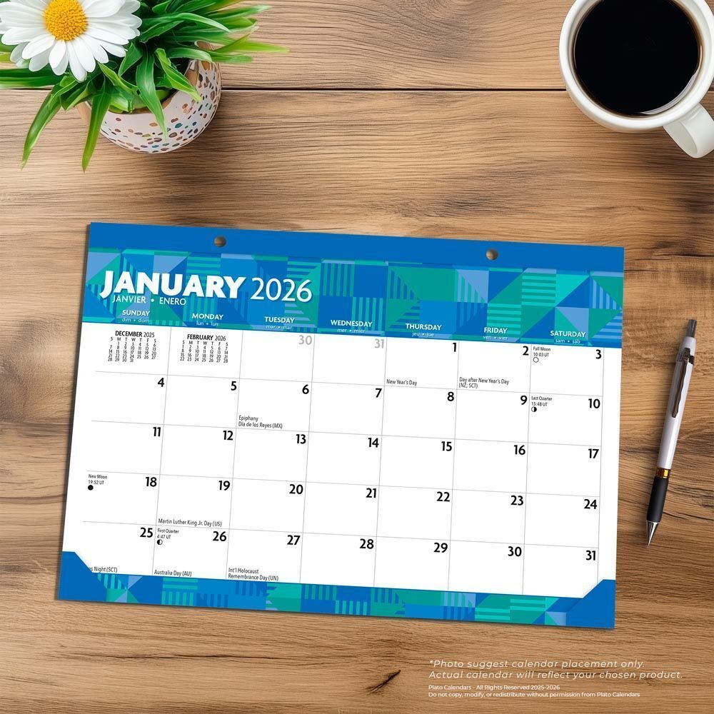 browntroutpub's tweet photo. This #LargePrint desk pad features #largetext and numbers for #easyreading and large boxes with plenty of space to write in appointments and special dates. This format contains monthly sheets, each of which features a spacious #calendar grid. #deskpad https://t.co/wG1OzQfeYE https://t.co/QUgrOvSbWm