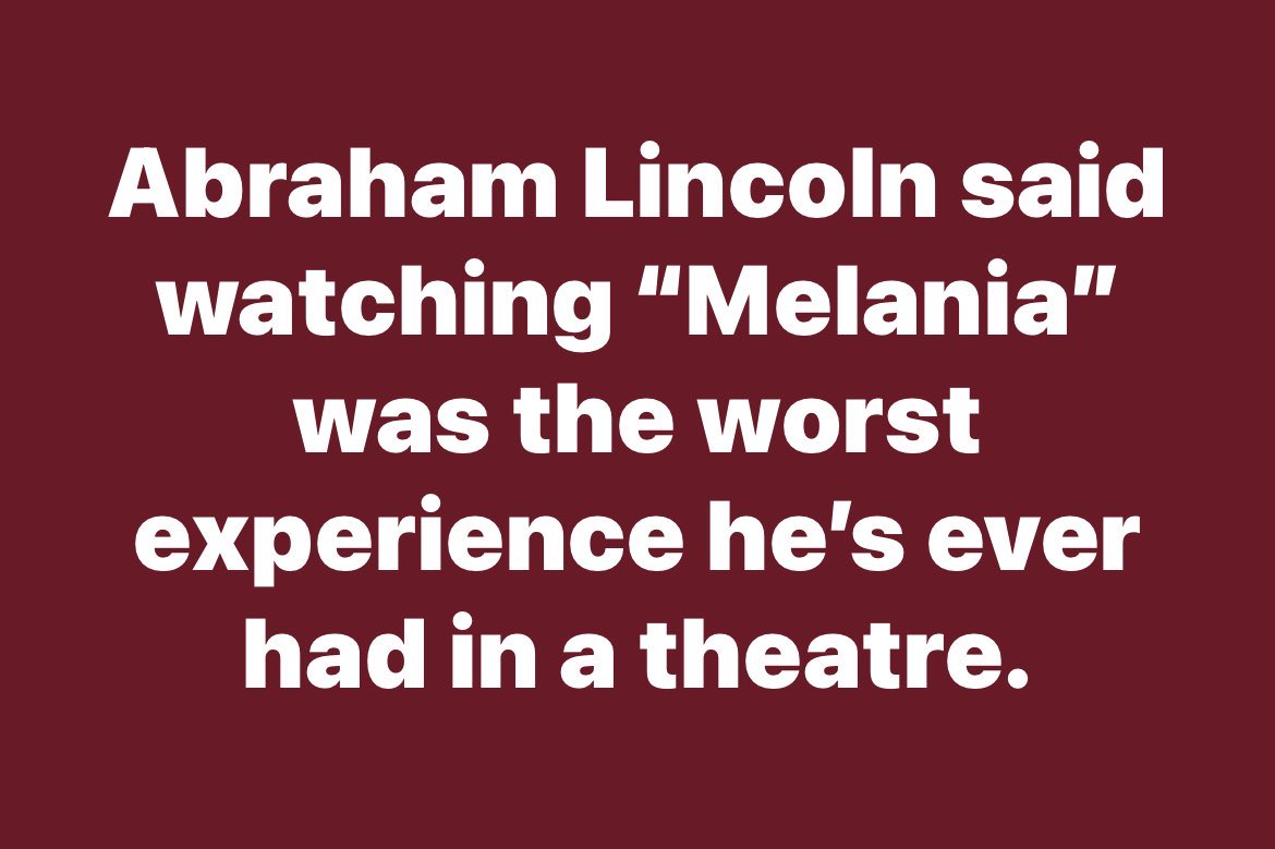 IsItFOO's tweet photo. #MelaniaFilm #Melania https://t.co/taOXCOR93H