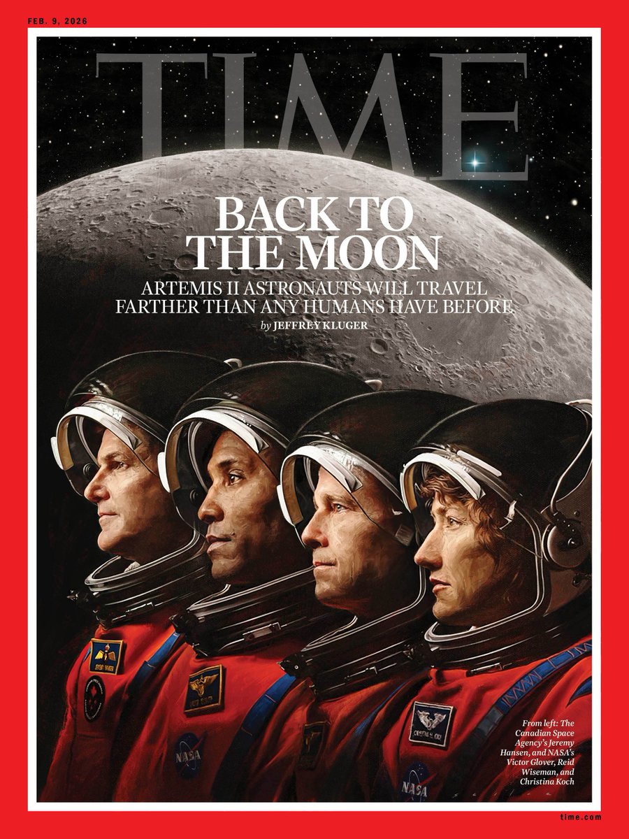 BREAKING 🚨: Artemis II crew made the cover of TIME in the latest edition 'Back to the Moon'