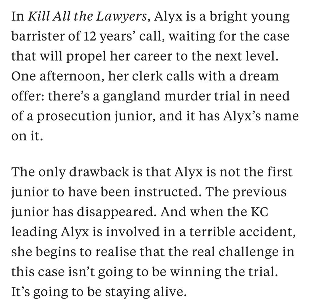 BarristerSecret's tweet image. 🚨ANNOUNCEMENT 1 OF 2🚨

WELL WELL WELL.

🎺🎺🎺 Second book alert!🎺🎺🎺

Did you enjoy the gritty thrilleriness of The Cut Throat Trial?

Fancy some more, sunshine?

Kill All The Lawyers will be hitting the shelves next year.

Consider your appetites whetted.