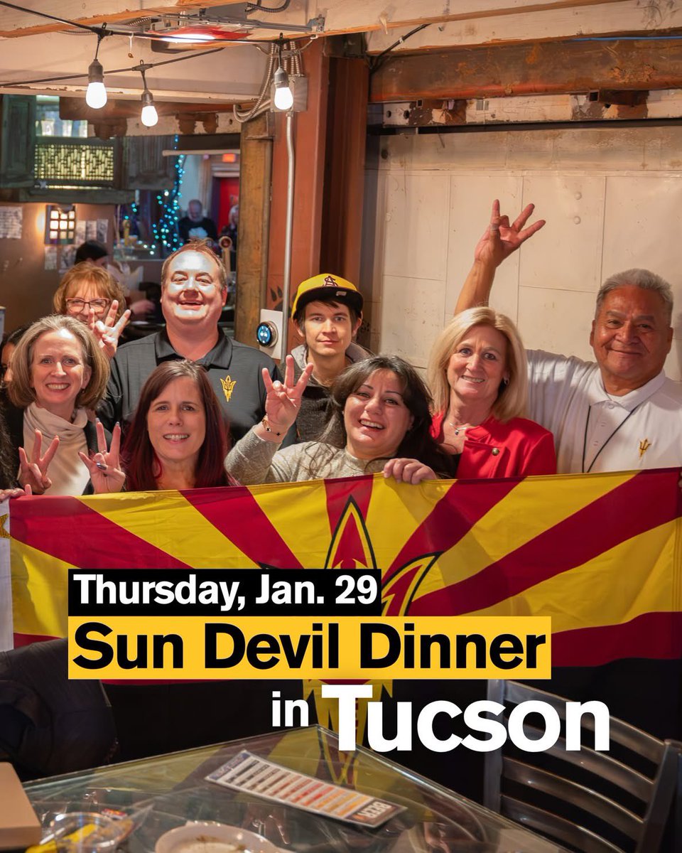 ASUDave's tweet photo. Don’t forget to join @ASU_Alumni & @ASUAlumniTucson tonight at Gentle Ben’s for #FreeTacos 🌮🌮🌮 https://t.co/CZe5bPIhms