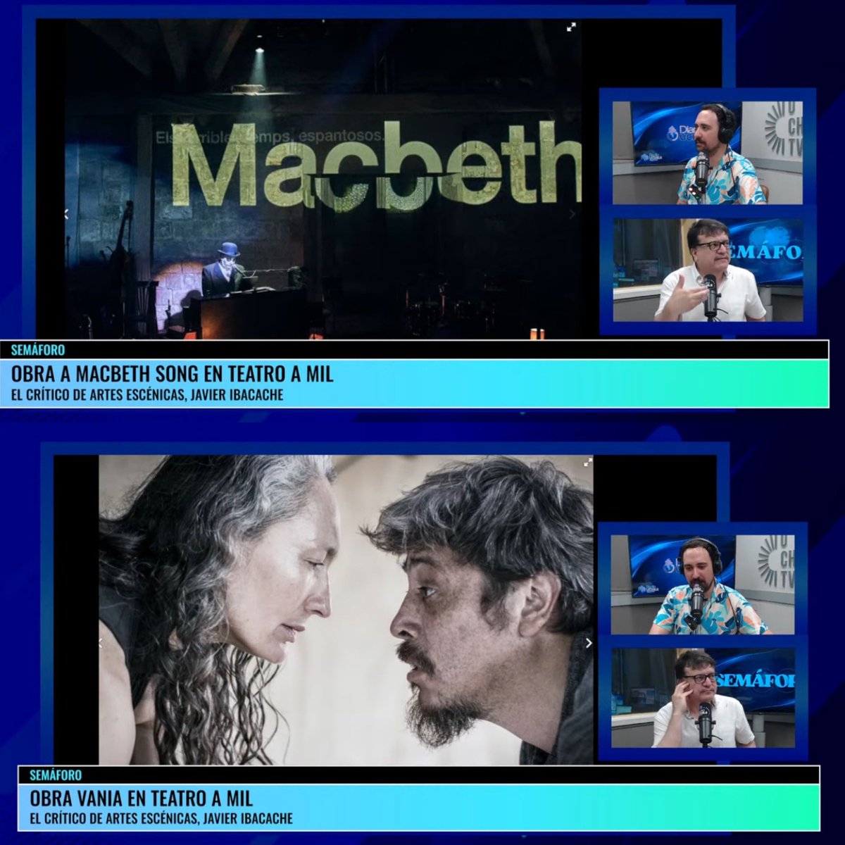 Ibacache's tweet image. Hoy en #Semáforo 📻 
Revisamos las cifras de públicos del Festival Teatro a Mil 2026, comentamos el estreno de Vania, destacamos la presentación de A Macbeth Song y compartimos nuestras dudas sobre las obras tributo.
Acá el registro: youtu.be/nyMgFEjBlVw?si…