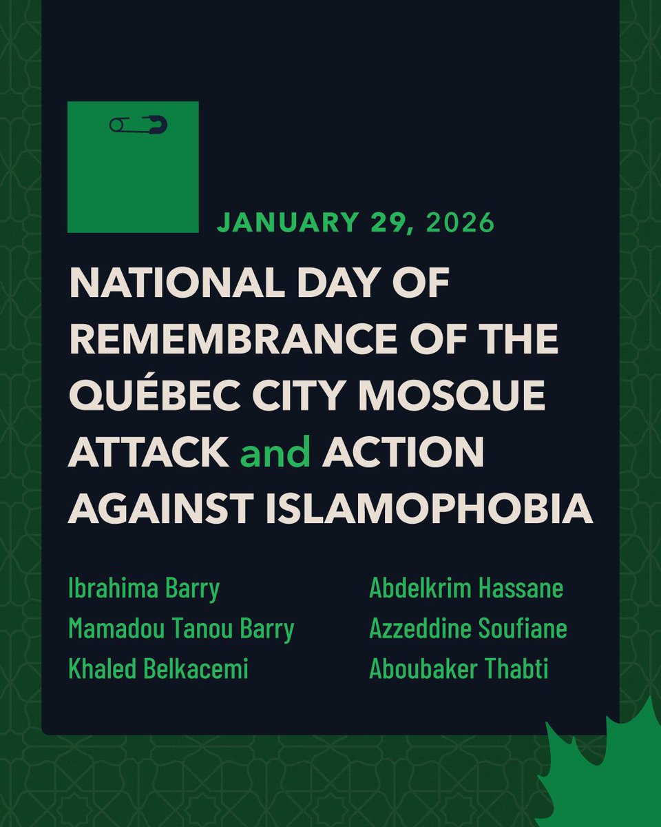 Nine years ago, six individuals were murdered and many injured as a result of a brutal and violent attack at the Centre culturel islamique de Québec. Islamophobia in all its forms has no place in Canada.