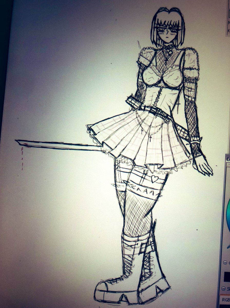 #oc #art #artmoots #idk #noobsquad #noobartist 
I hear Goth it’s cool 🤙 
I’m not artis draw for fun