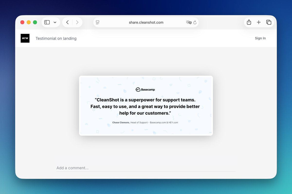 CleanShot tweet media