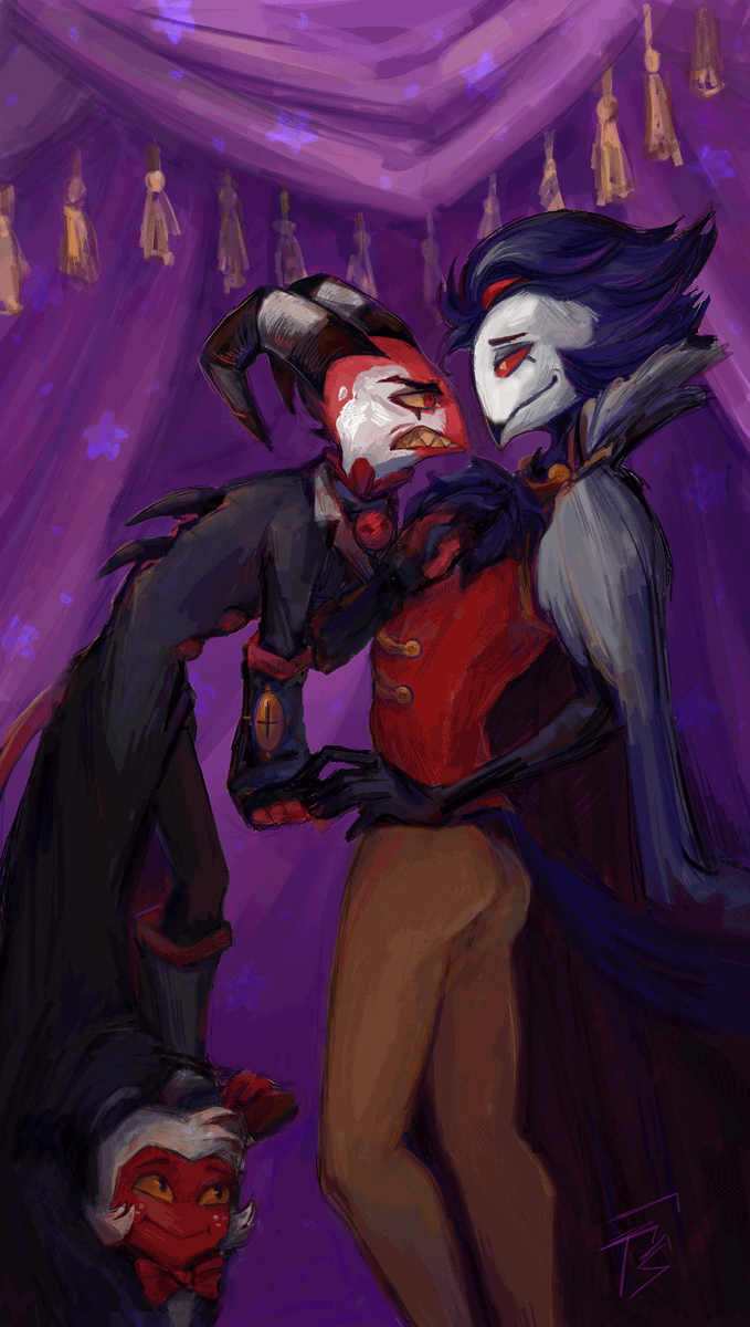 #Stolitz #HelluvaBoss #Stolas #Blitzø #helluvabossstolas #helluvabossblitz #artwork #ArtistOnX