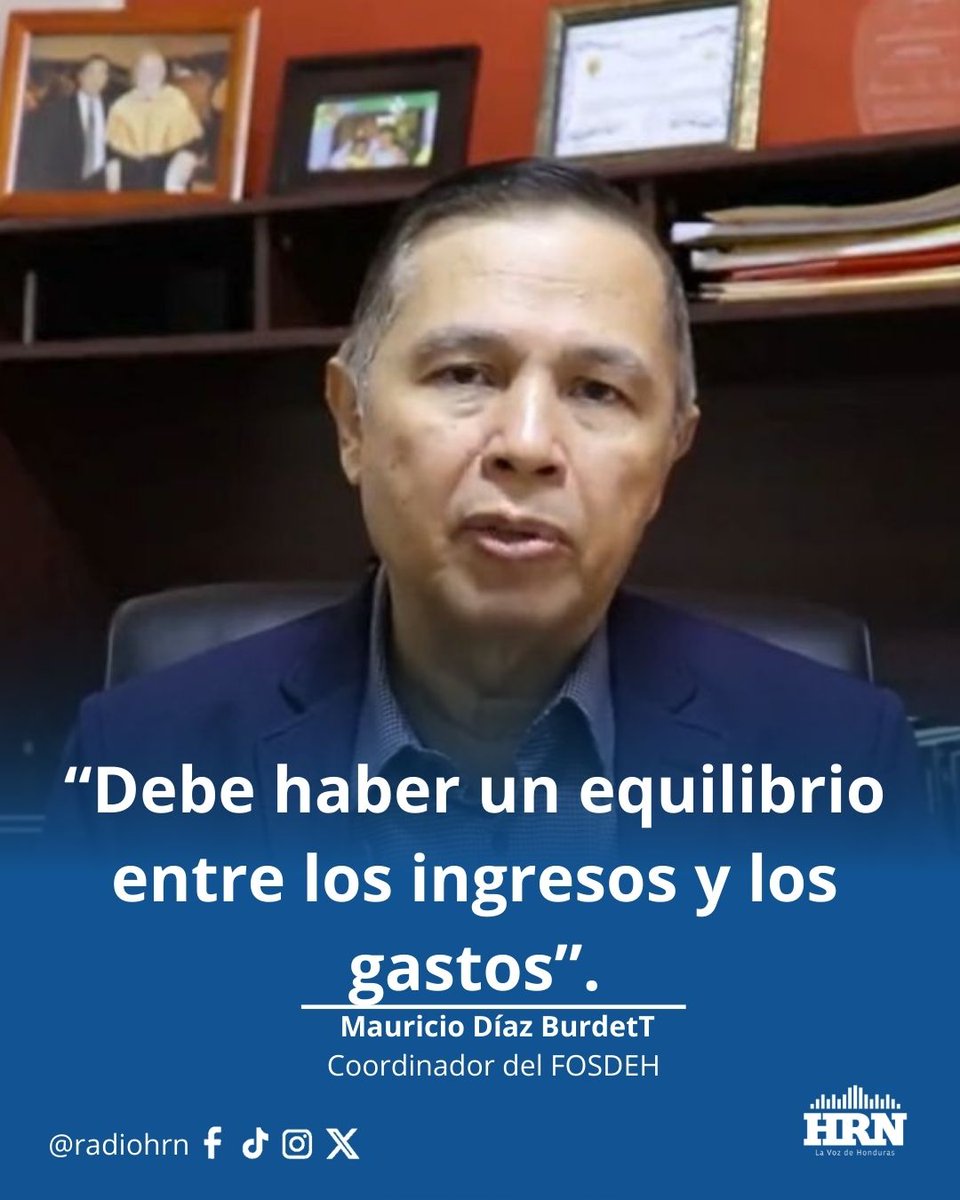 radiohrn's tweet photo. 🔴#RadioHRN Mauricio Díaz Burdett, coordinador del FOSDEH, analiza la necesidad de mantener equilibrio entre ingresos y gastos. 👇

https://t.co/NXSn5s7U0q https://t.co/8NMBKRM945