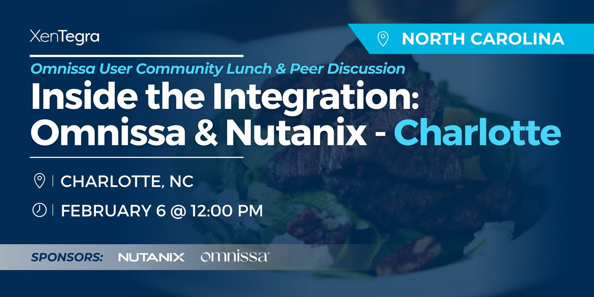 How does the Omnissa &amp; Nutanix integration work in real environments? Hear directly from engineers and peers at our Charlotte user lunch.

🔗 events.xentegra.com/260206-omnissa…
 
 #XenTegraNC