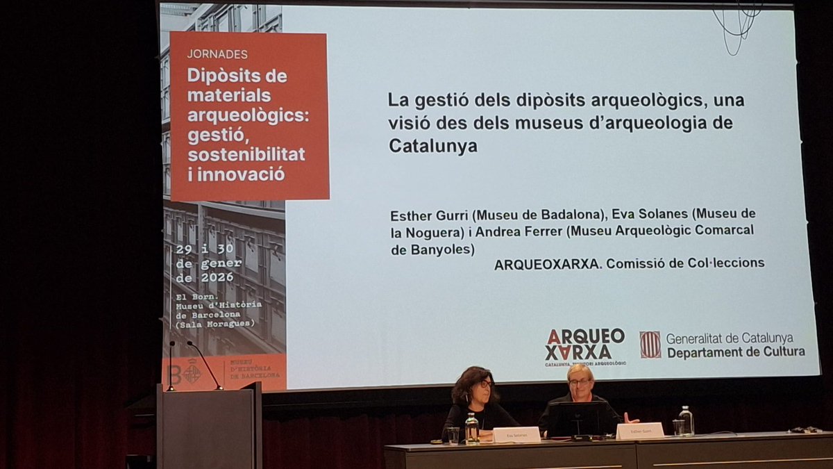museunoguera's tweet photo. Avui i demà participem a les jornades “Dipòsits de materials arqueològics: gestió, sostenibilitat i innovació” organitzades pel Museu d'Història de Bcn.

Dos dies per compartir models, experiències i bones pràctiques en conservació arqueològica.

#Arqueologia #Museus #Conservació https://t.co/OKPNEv6rTC