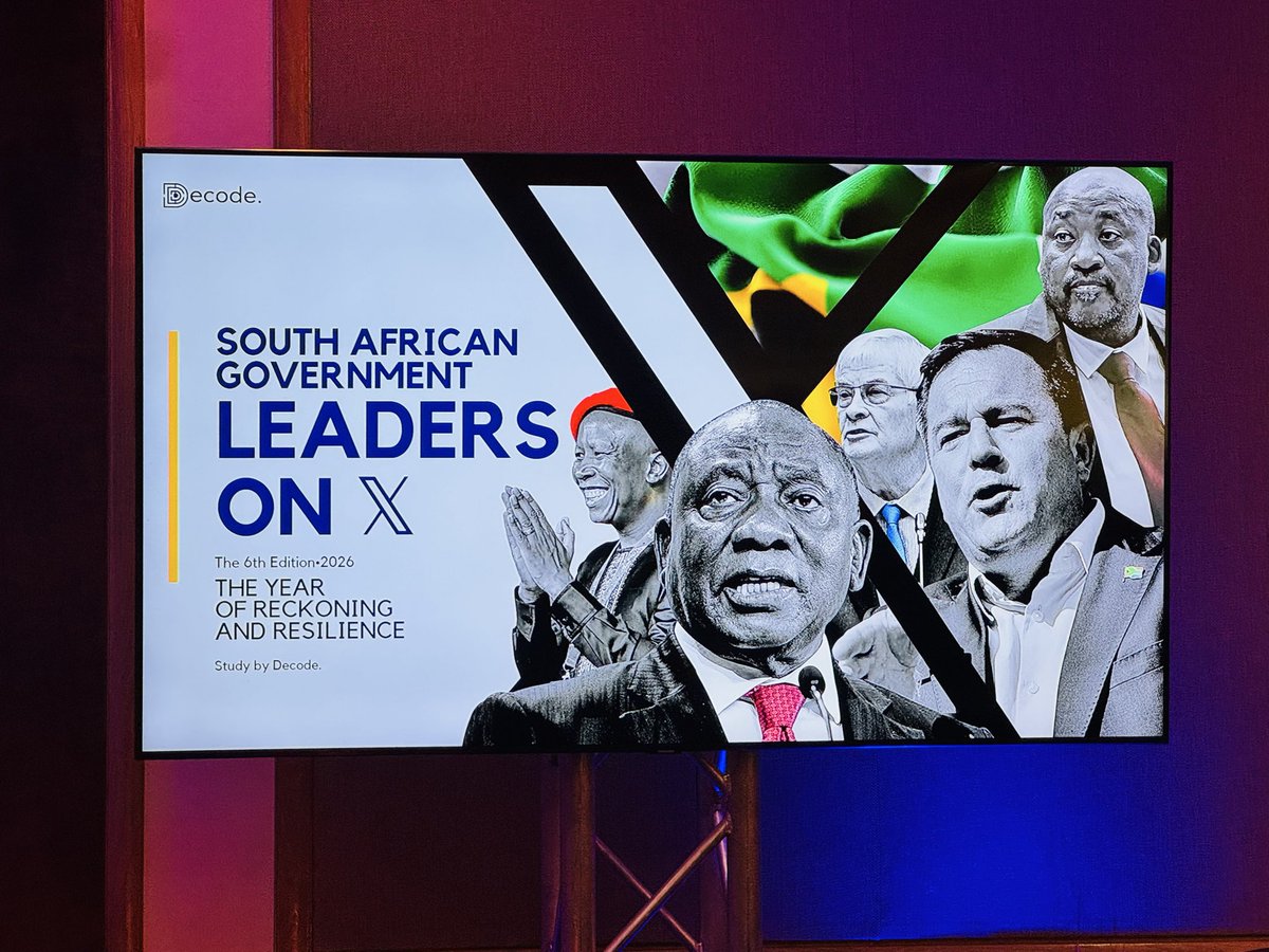 Exciting times as we get ready to unpack the year of reckoning and resilience at the 6th edition of the South African Government Leaders on X study by <a href="/Decode_Comms/">Decode.</a> .