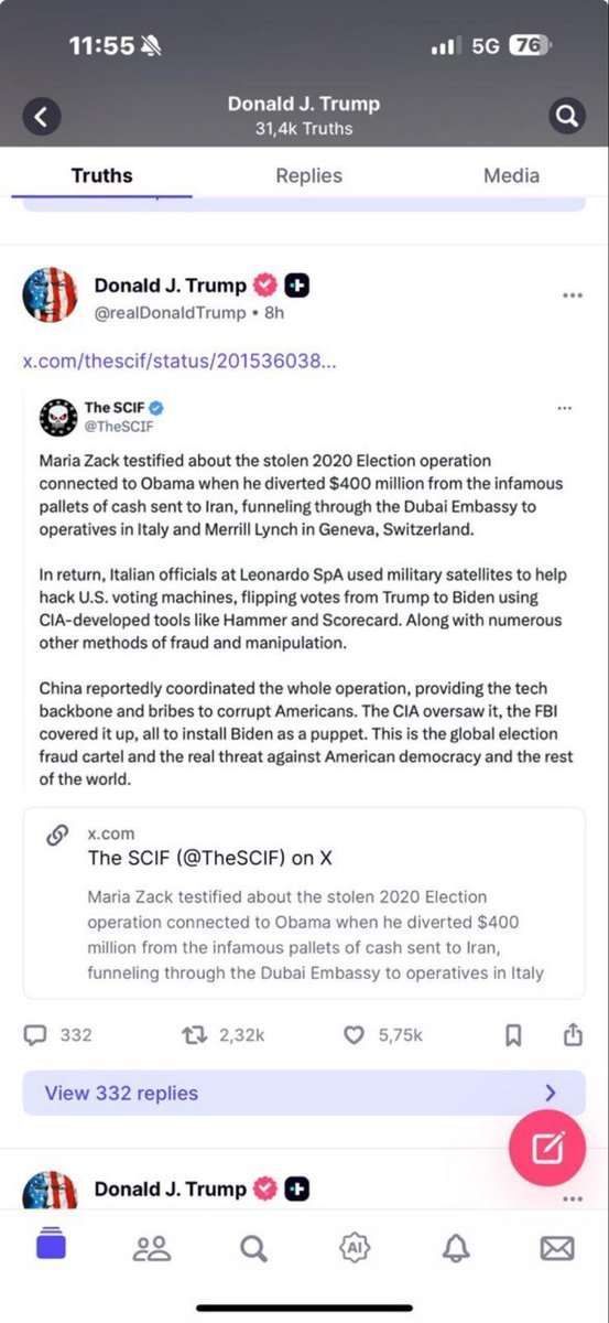 Qui ci sono accuse gravissime contro una delle principali industrie italiane, Leonardo spa. Il fatto che tale contenuto venga postato da <a href="/realDonaldTrump/">Donald J. Trump</a> penso meriti la dovuta attenzione dalle autorità competenti…