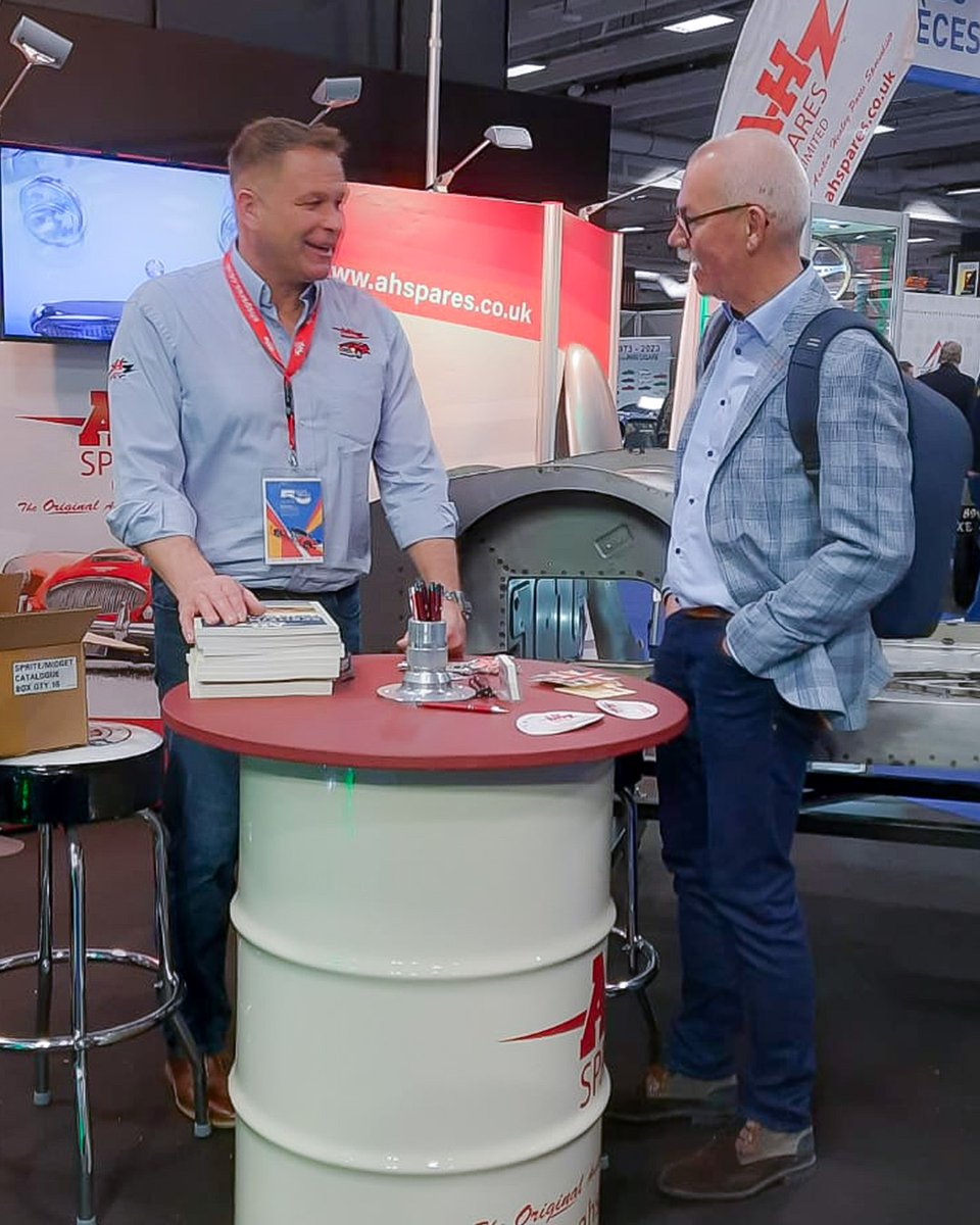 Day 2 at <a href="/RetromobileFR/">Retromobile Paris</a> and there’s a steady queue at the stand.

Technical questions, ongoing projects, and familiar customers who come back to see us every year.

#Retromobile2026 #AustinHealey #ClassicCars