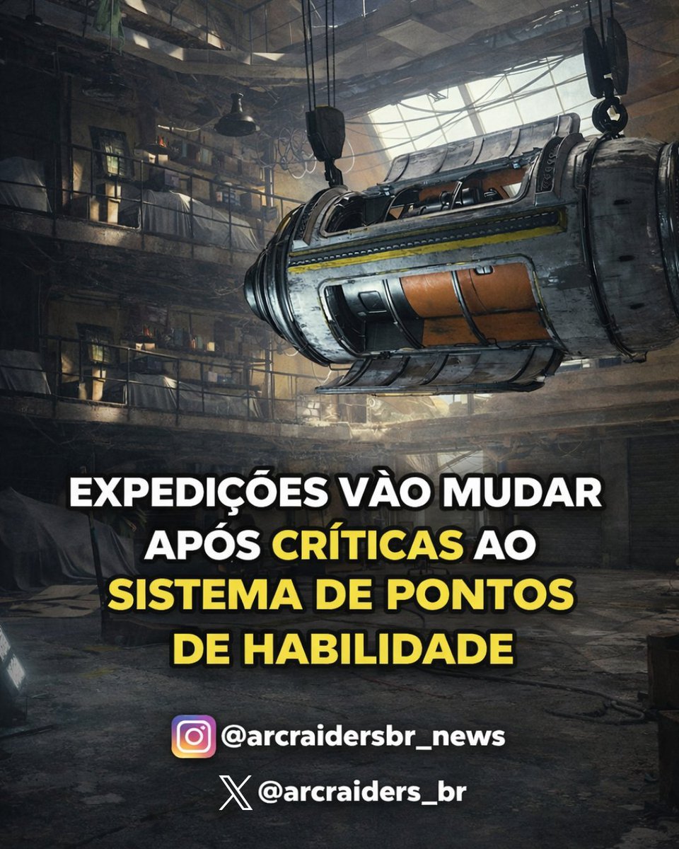 arcraiders_br's tweet photo. Depois de críticas aos 5mi para ganhar pontos de habilidade, foi reconhecido que o sistema não estava sendo divertido.
O líder de design, Virgil Watkins, disse que os custos e as recompensas serão ajustados em futuros wipes para garantir uma experiência mais justa e equilibrada. https://t.co/RP7NSlSa5U