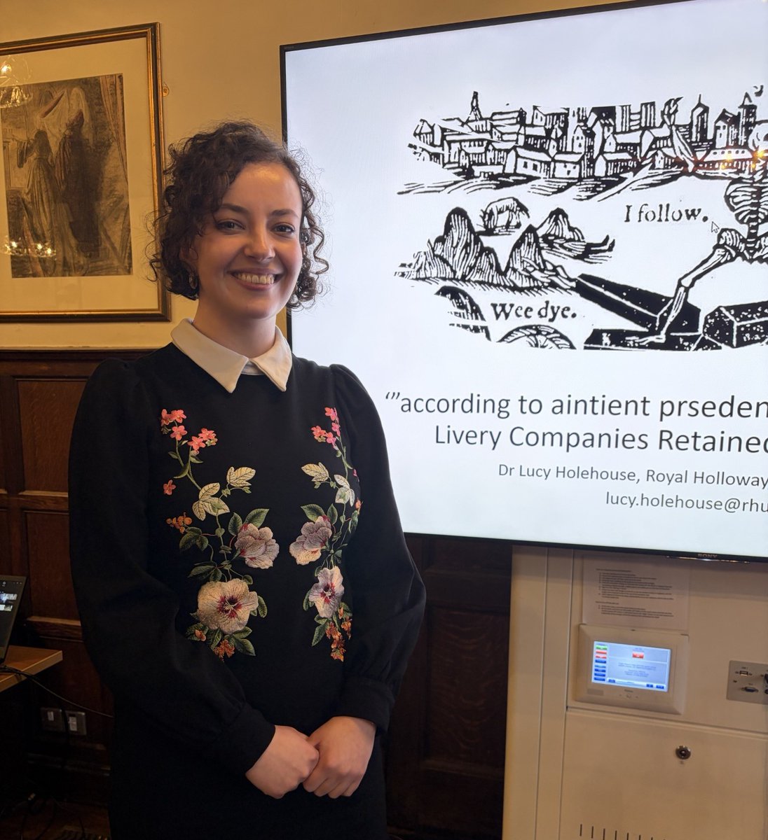 ShakesInstitute's tweet image. So proud to welcome back Dr Lucy Holehouse, who completed her PhD at the Shakespeare Institute, from @RoyalHolloway for this week's Thursday Seminar!
It's all about entertainment at the livery companies of London during the plague year of 1603.
#earlymodern #entertainment #dekker