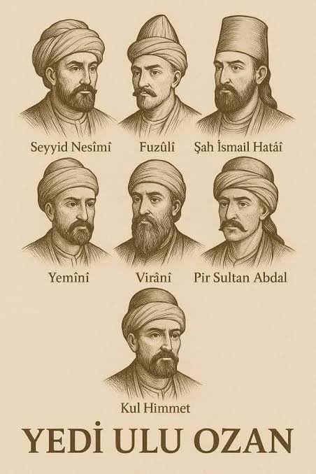 Türk Dilinin 7 Ulu ozanı…