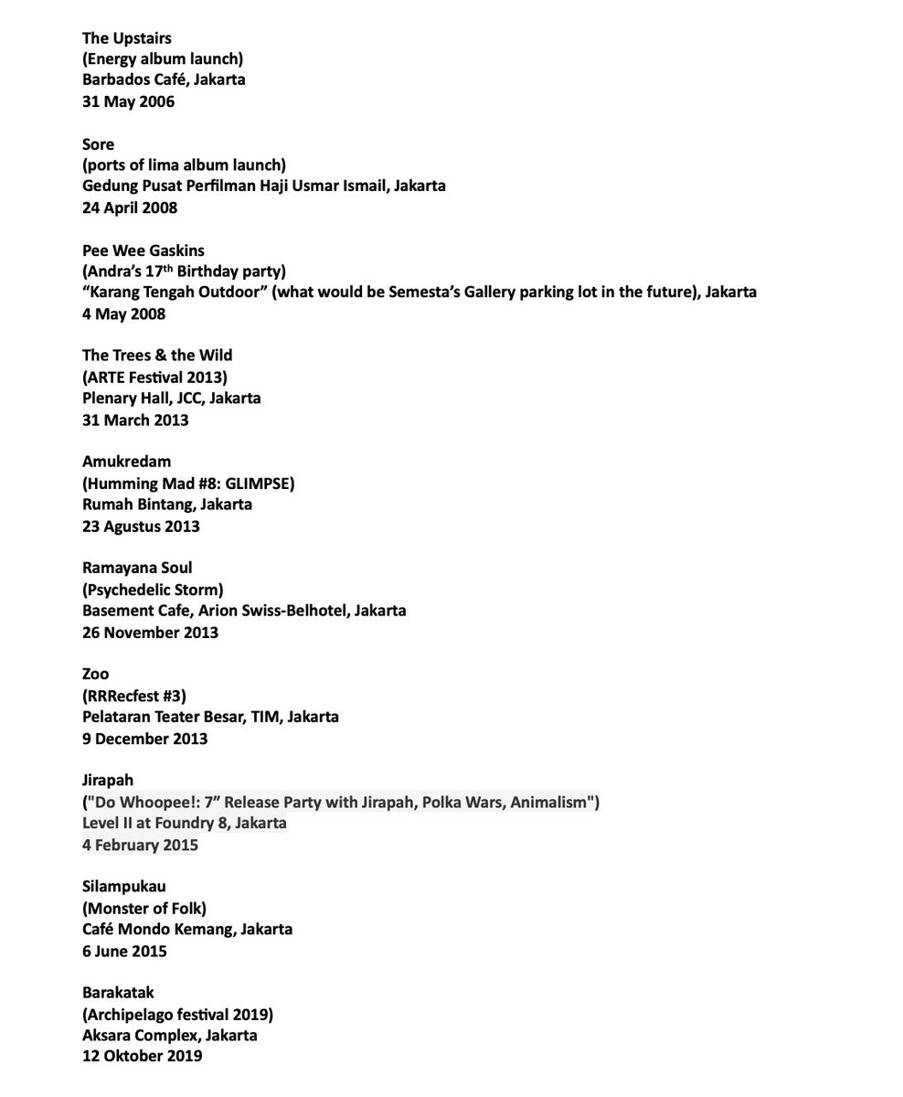 without further ado... these are MY FAVOURITE INDONESIAN MUSICIAN LIVE PERFORMANCES of my life so far as of 2025.

sorry for the lack of elaboration for now.. just LEGENDARY performances for me.