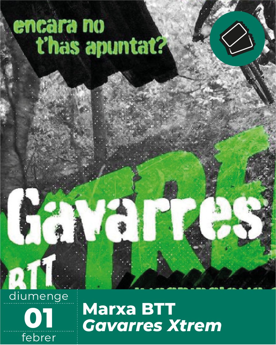 🚵‍♂️ Marxa BTT Gavarres Xtrem
Torna la Gavarres Xtrem, una jornada de BTT per gaudir de l’esport i l’entorn de les Gavarres.

📆 Diumenge, 1 de gener
⏰ De 7.00 h a 16.00 h
💰 Gratuït
📌 Sortida i arribada: pàrquing del pavelló Aminda Valls
📝 Club Ciclista Cassà

➕ INFO 👇