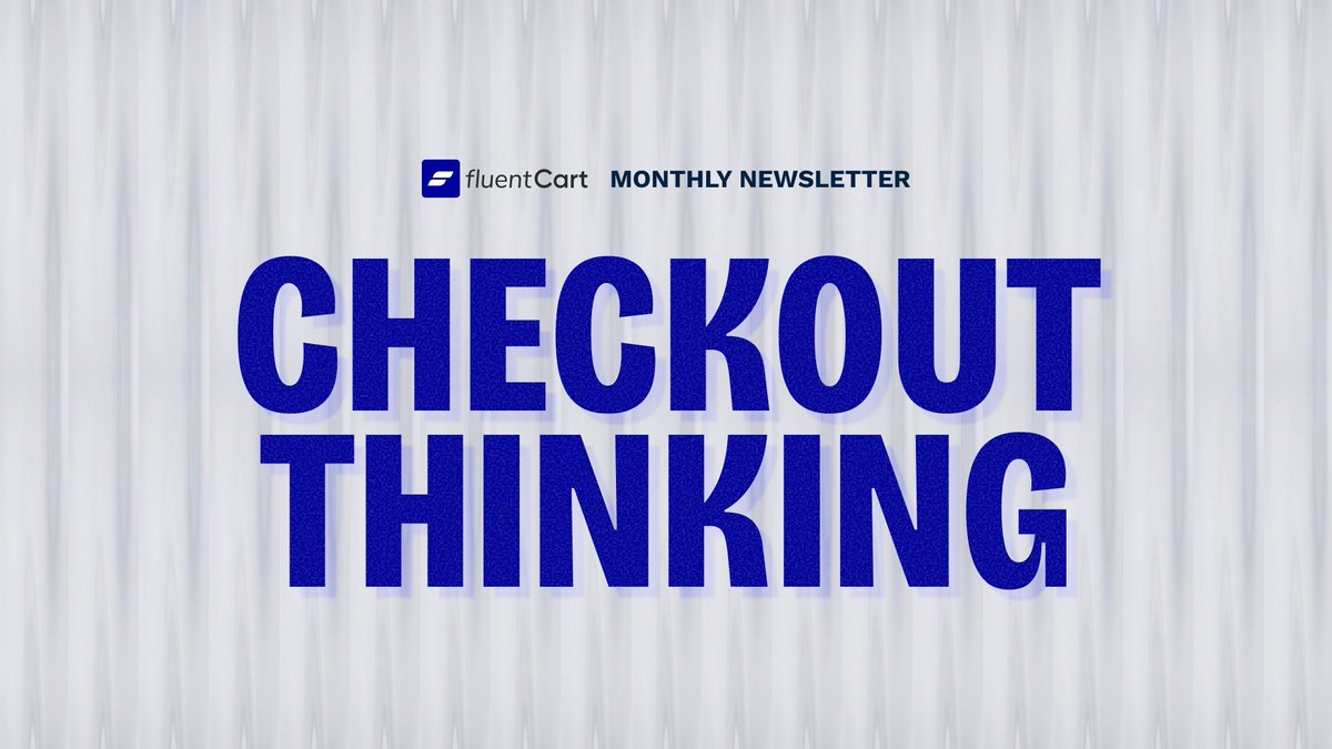 FluentCartWP's tweet photo. We're starting Checkout Thinnking our email newsletter!

First edition goes live January 31st! https://t.co/BAKpF3lZ90