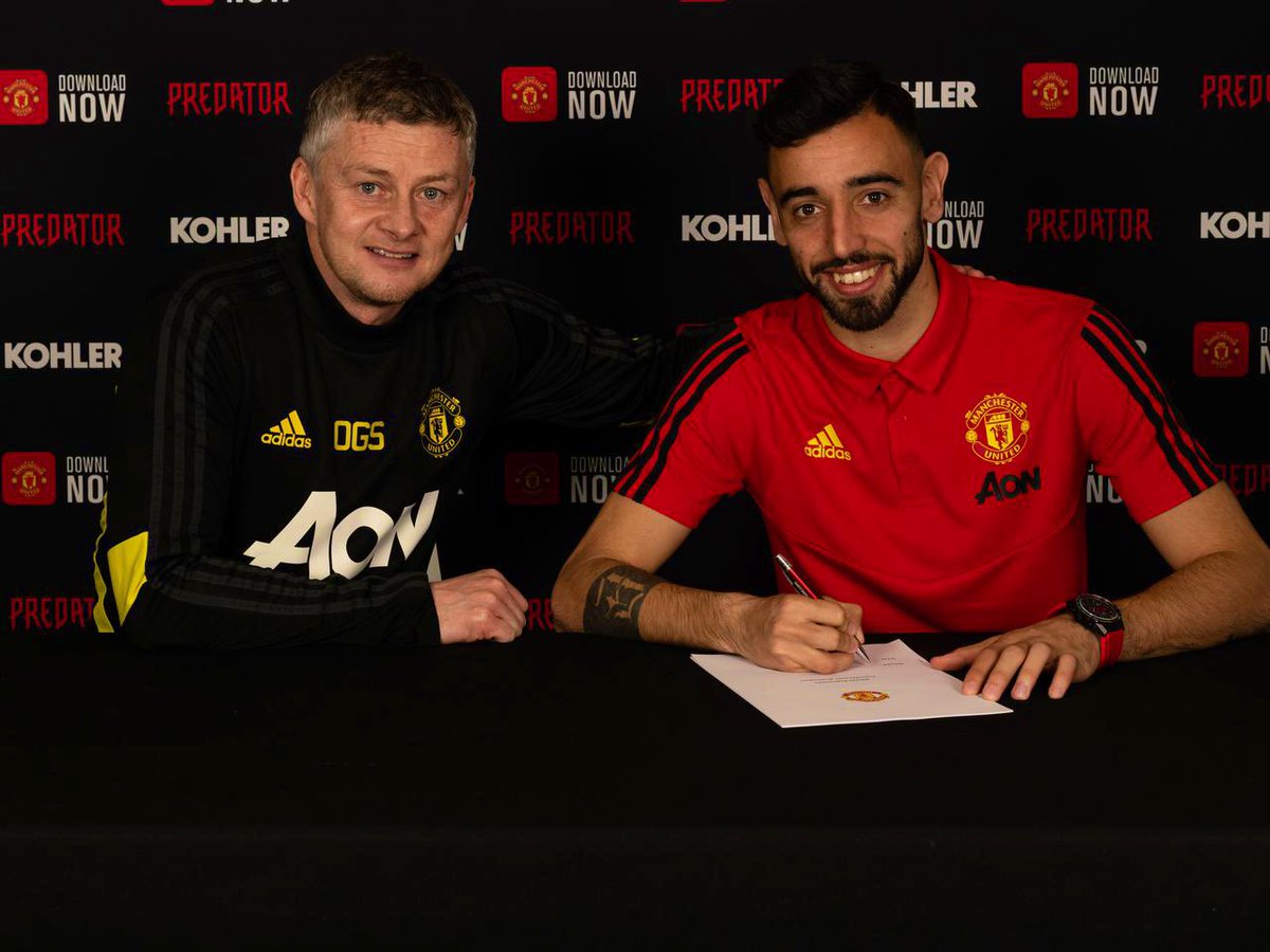 Un día como hoy en 2020, Manchester United ficha a Bruno Fernandes por un precio de £47M. Desde entonces lleva:

📅 312 Partidos
⚽️ 103 Goles
🅰️ 97 Asistencias
🏆 2 Títulos
©️️ Capitan del club