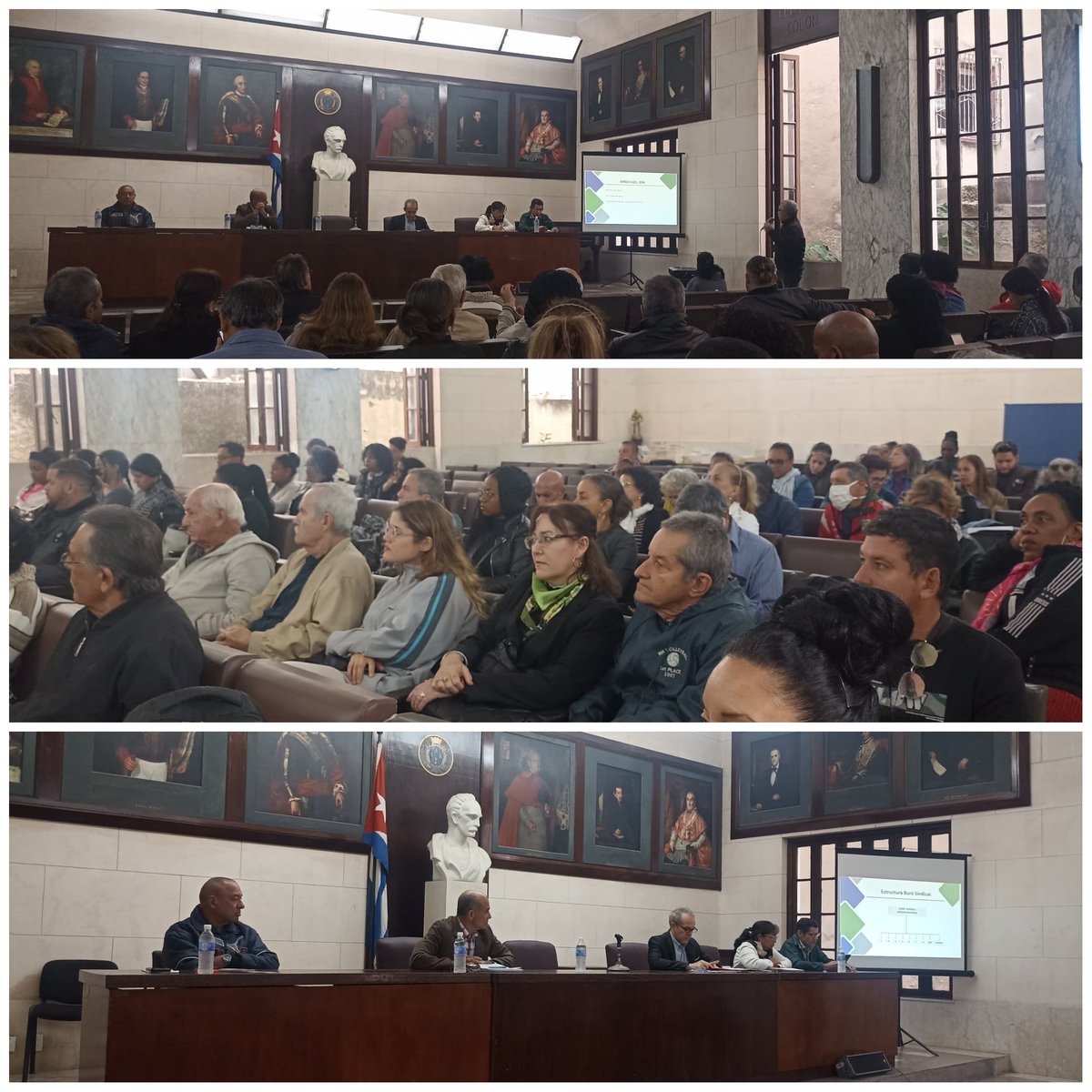 Sesiona Balance anual del Buró Sindical de <a href="/citmacuba/">Ministerio de Ciencia, Tecnología y Medio Ambiente</a> presidido por el ministro <a href="/ArmandoRguezB/">Armando</a> y representantes del Sindicato Nacional de Trabajadores de la Educación, la Ciencia y el Deporte #SNTECD, 
en la sede del Instituto de Literatura y Lingüística