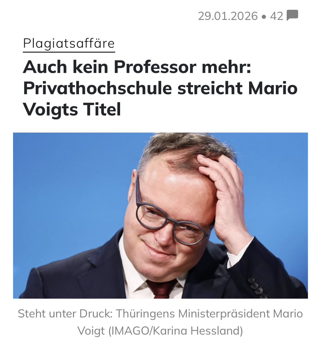 Jetzt kommts knüppeldick für den Plagiatsbetrüger: Auch die Professur wird Voigt von der Privathochschule in Berlin entzogen.