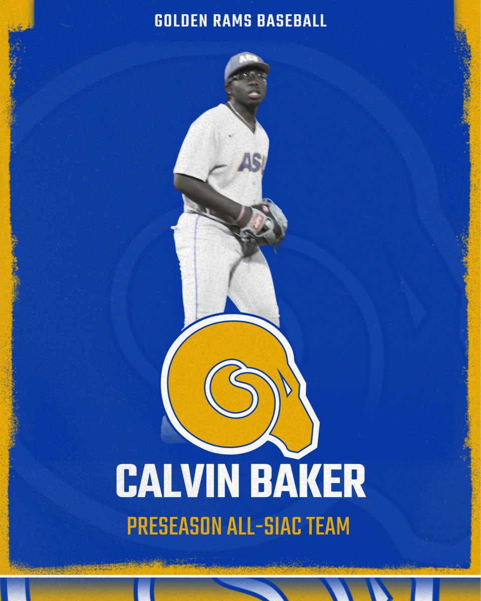ASUGoldenRamsBS's tweet photo. SIAC Baseball Pre Season Honors 

Golden Rams were picked to finish 1st in the SIAC Pre season polls ⚾️

Six Golden Rams were selected to the All-SIAC Preseason Teams 🔥

Jeremiah Reddell ✅
Tyler Turner ✅
Emory Stephens ✅
Luke Addison ✅
Isaiah Haygood ✅
Calvin Baker ✅ https://t.co/nyI7sU9HsR