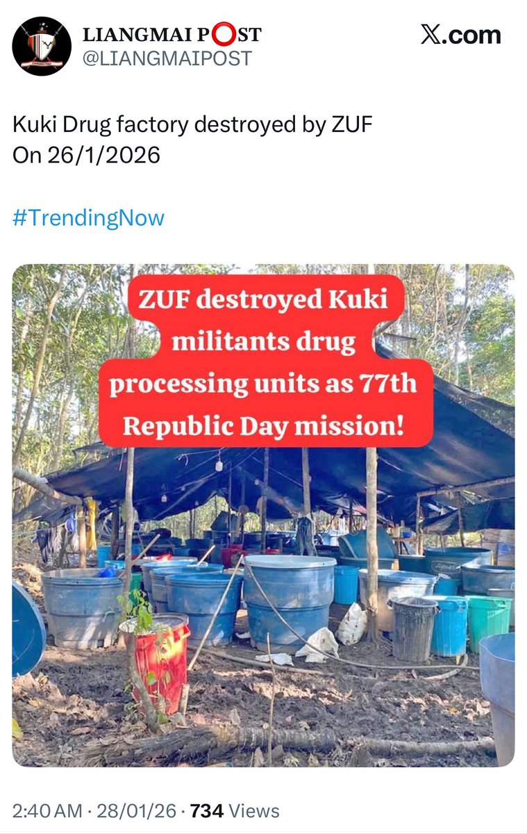 This post has now been deleted by fake-news peddling Kacha Naga handle <a href="/LIANGMAIPOST/">𝐋𝐈𝐀𝐍𝐆𝐌𝐀𝐈 𝐏⭕𝐒𝐓</a>. They are as fake as the lies they spread. They won’t last long. Even Nagas of Nagaland have already disowned them &amp; looks like they’ve been emboldened by Tangkhul-led NSCN-IM goons.Wait &amp; watch.